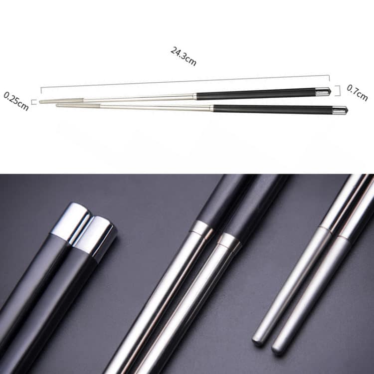 Non Slip 304 Stainless Steel Chopsticks - MZ Chopsticks