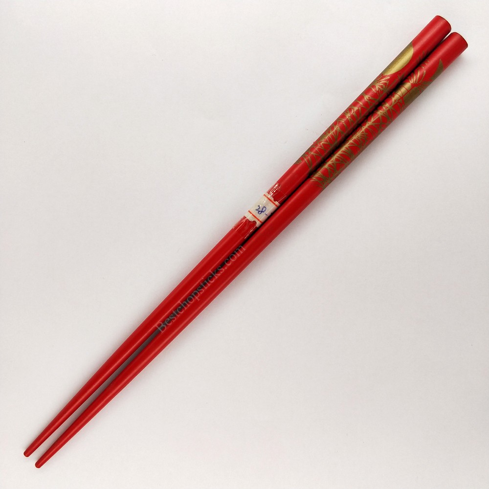 Red body printed chopsticks