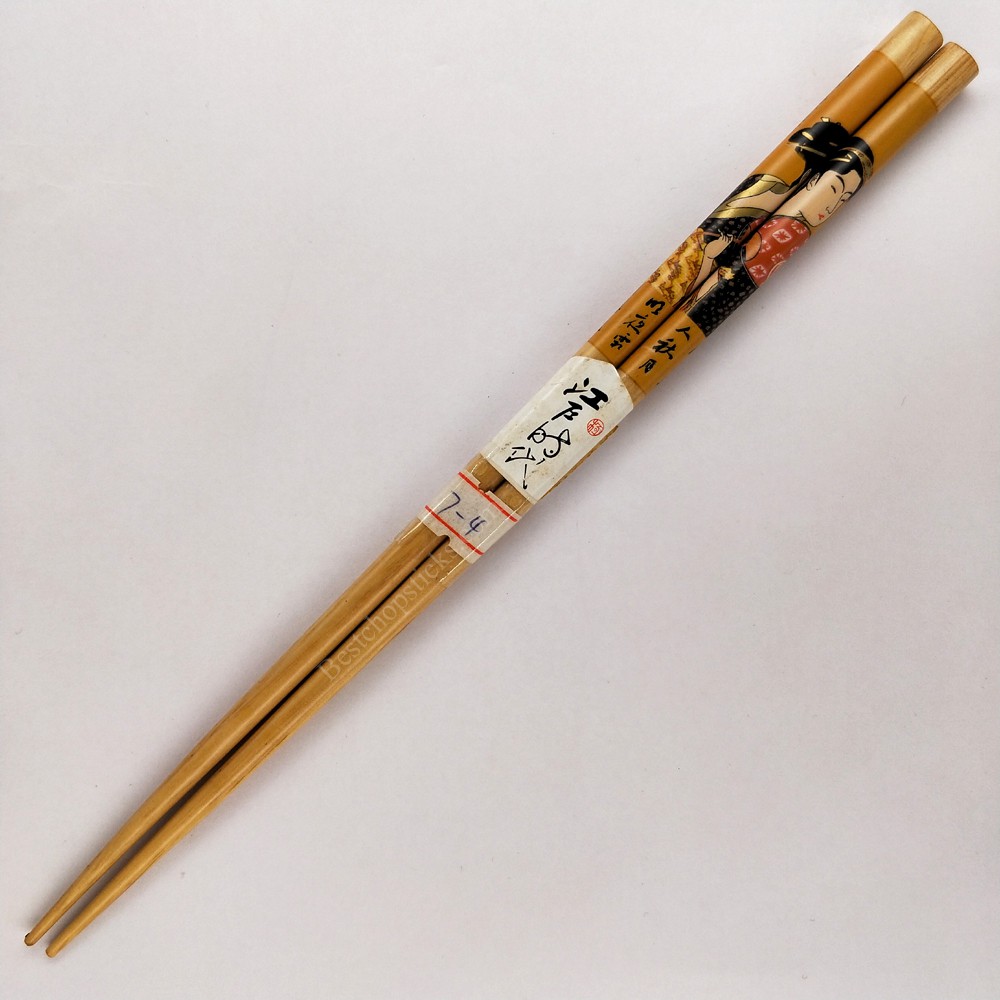 Japanese lady printed wooden chopsticks