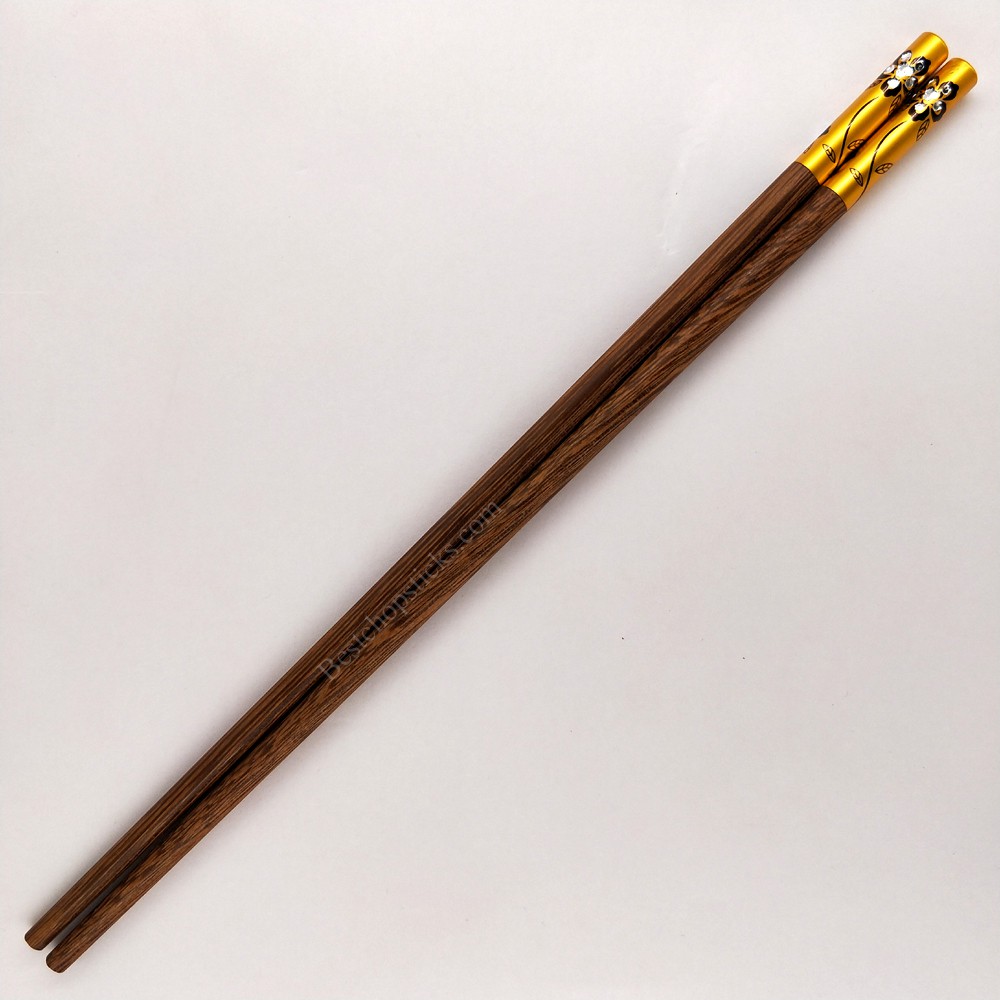 Printed wooden chopsticks with metal head
