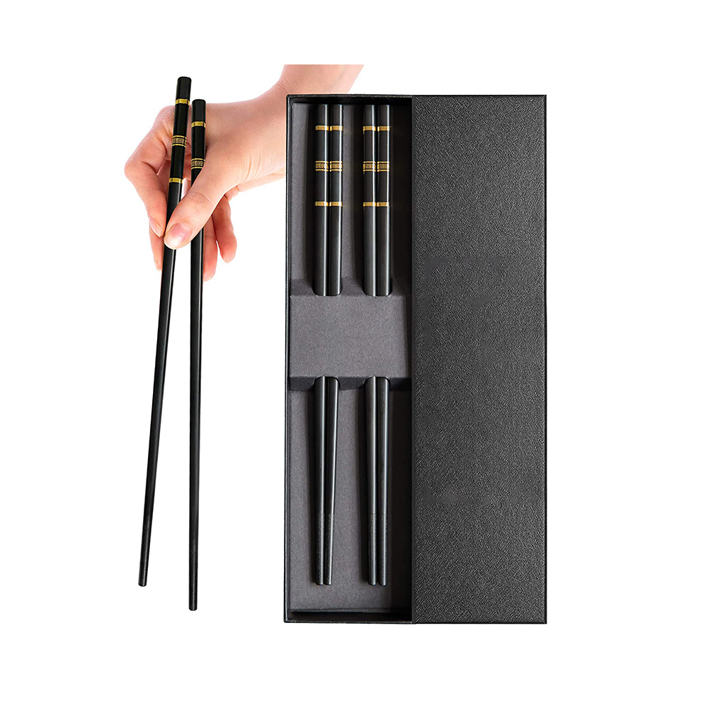 Sustainable Sushi Luxury Fiberglass Black Chopsticks With Box