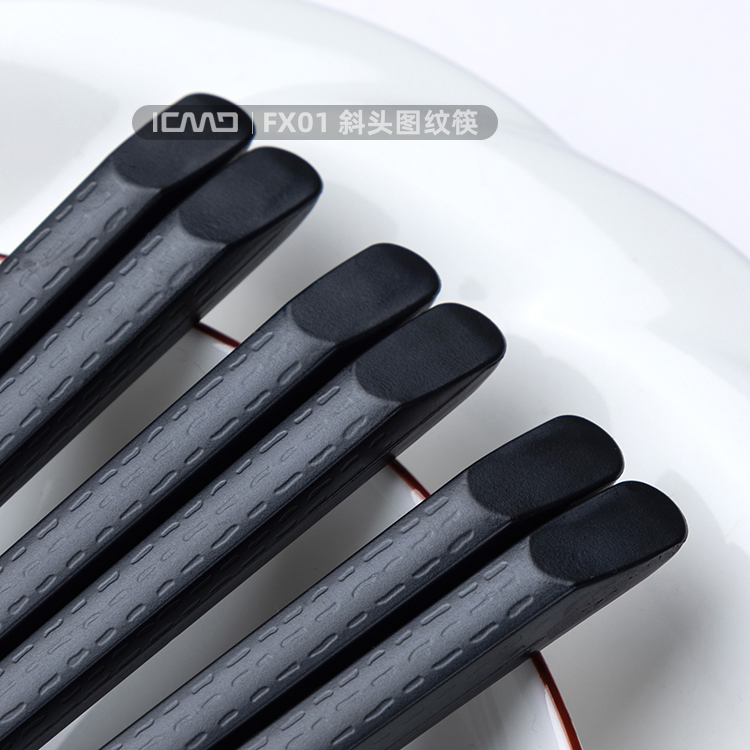 FX01225 oblique head patterned chopsticks