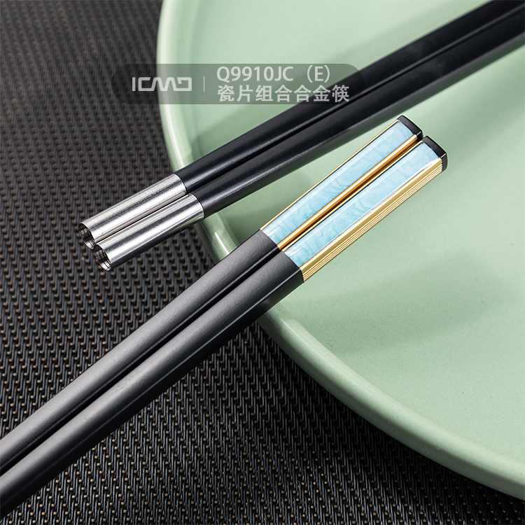 Q9910JC (E) Ceramic Plate Combination Alloy Chopsticks