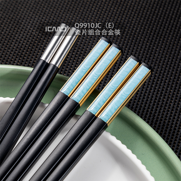 Q9910JC (E) Ceramic Plate Combination Alloy Chopsticks
