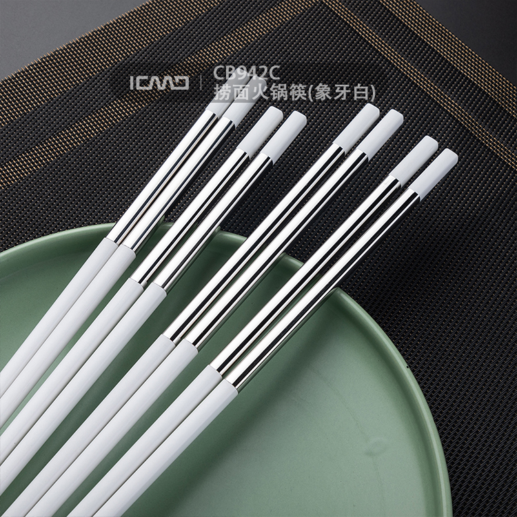 CB942C Lo mein Hot Pot Chopsticks (ivory white)