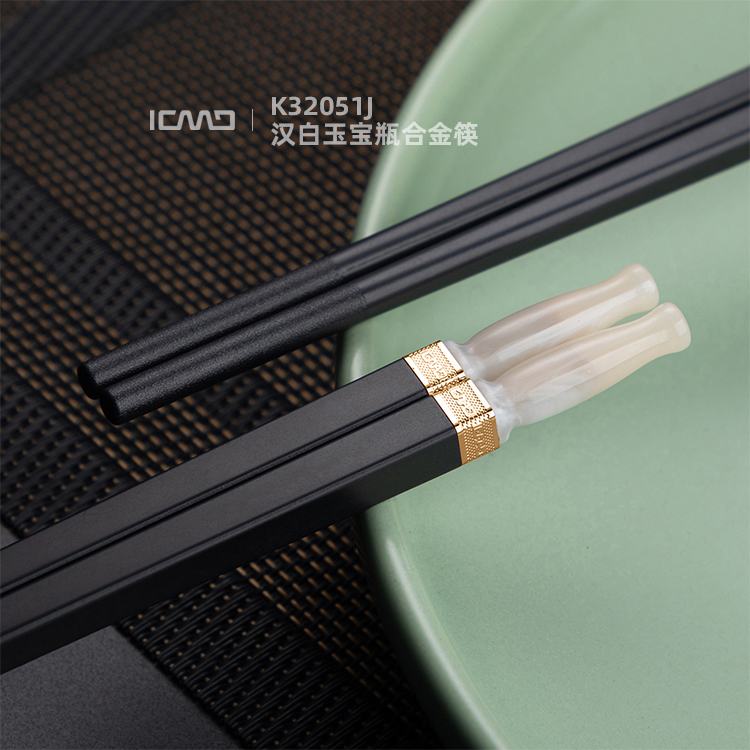 K32051J White Marble vase Fiberglass chopsticks